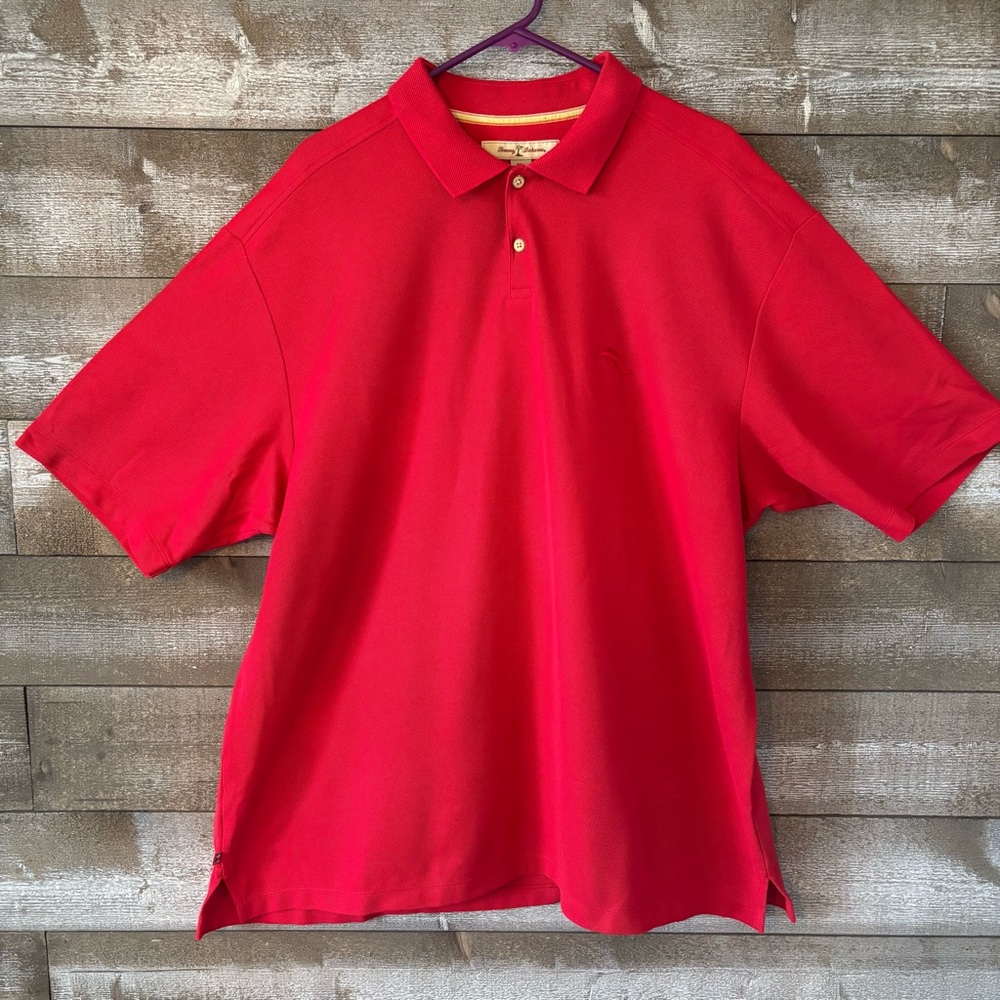 Tommy Bahama Men's Red Short-Sleeve Polo